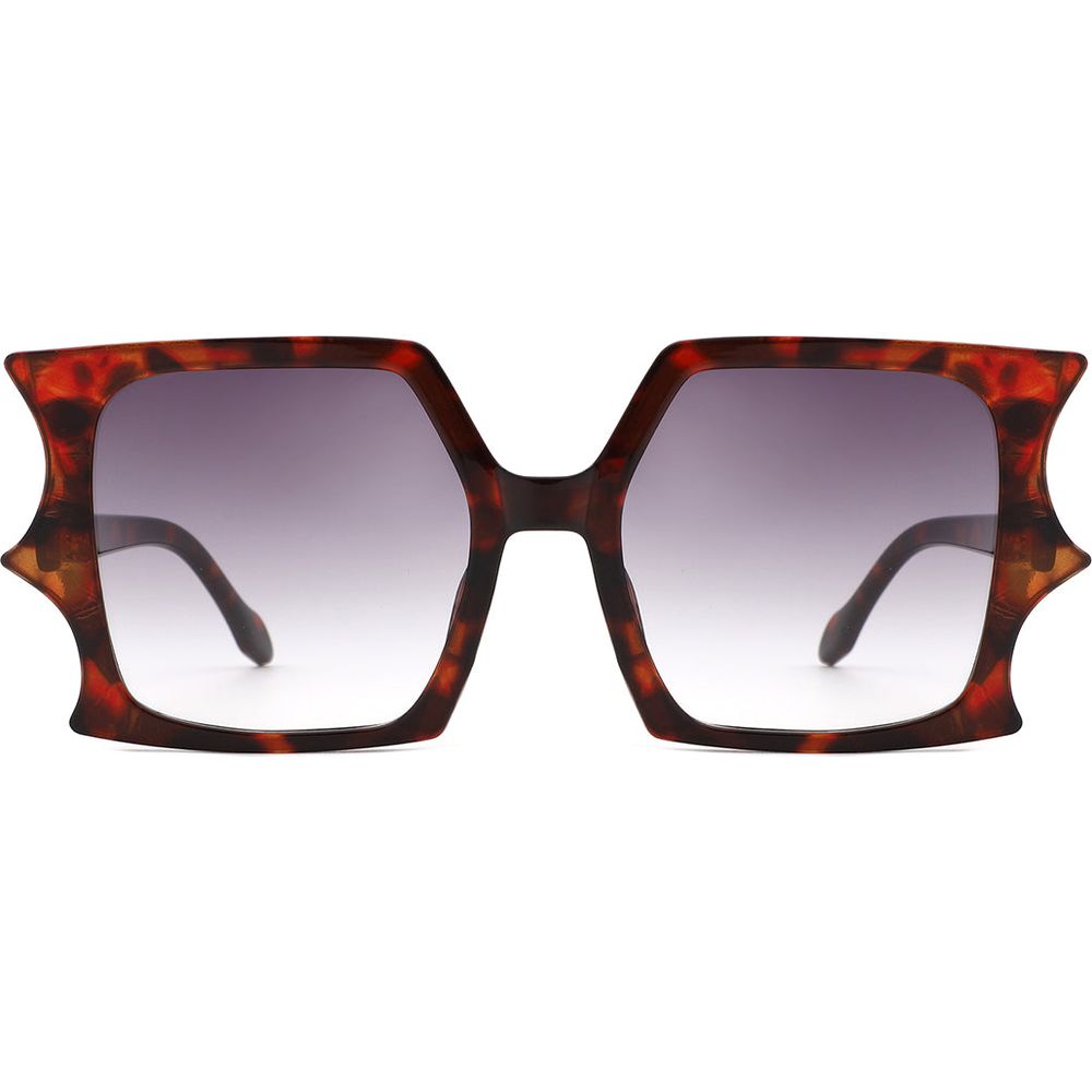 Sylas - Flat Top Irregular Bat Wing Square Sunglasses