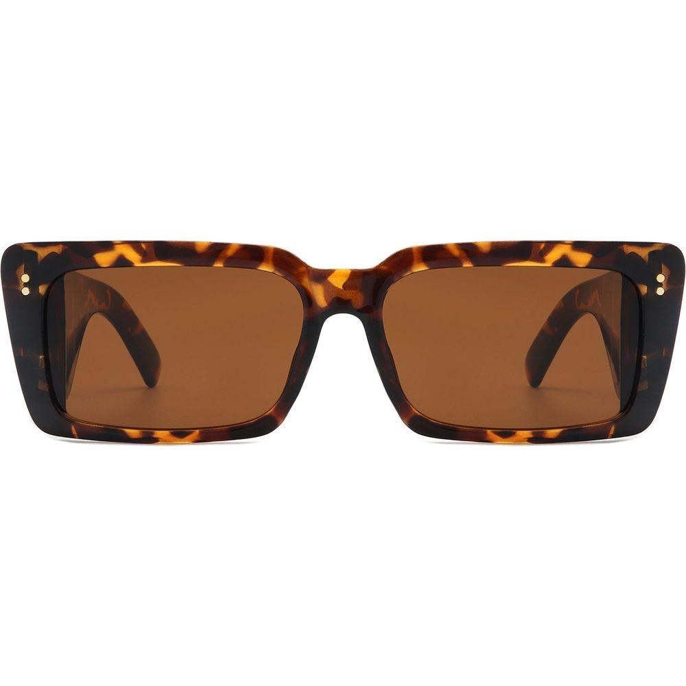 Yoplines - Retro Rectangle Square Flat Top Tinted Sunglasses