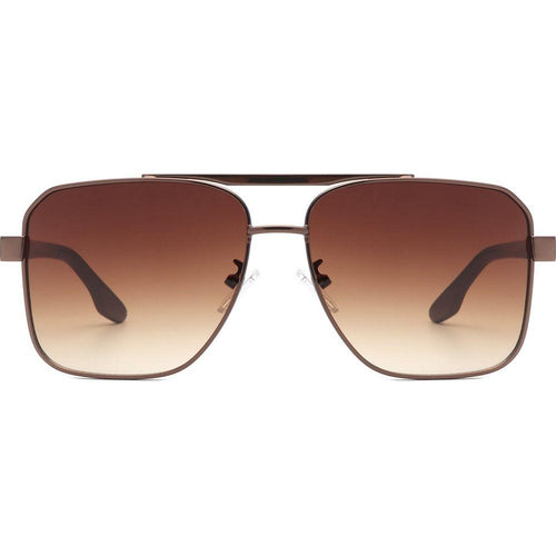 Load image into Gallery viewer, Shimmer - Square Flat Top Tinted Brow-Bar Fashion Sunglasses
