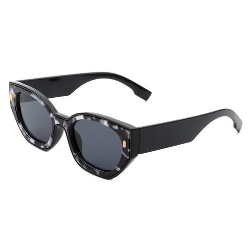 Dawnmist - Geometric Retro Round Irregular Narrow Cat Eye Sunglasses