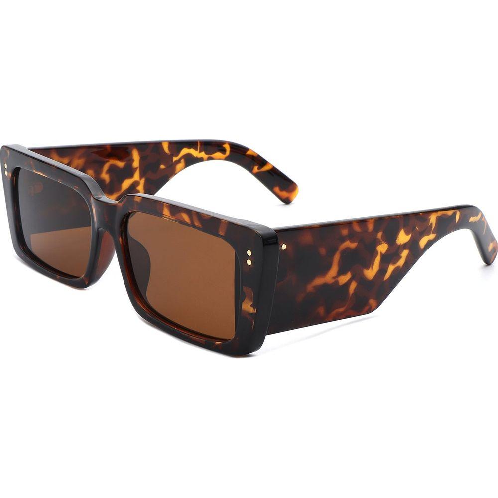 Yoplines - Retro Rectangle Square Flat Top Tinted Sunglasses