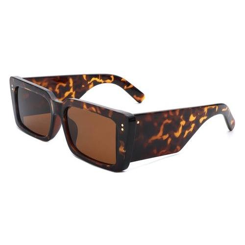 Yoplines - Retro Rectangle Square Flat Top Tinted Sunglasses