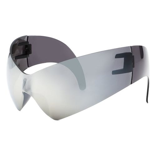 Load image into Gallery viewer, Clutch - Modern Rimless Oversized Color Pop Curved Sunglasses
