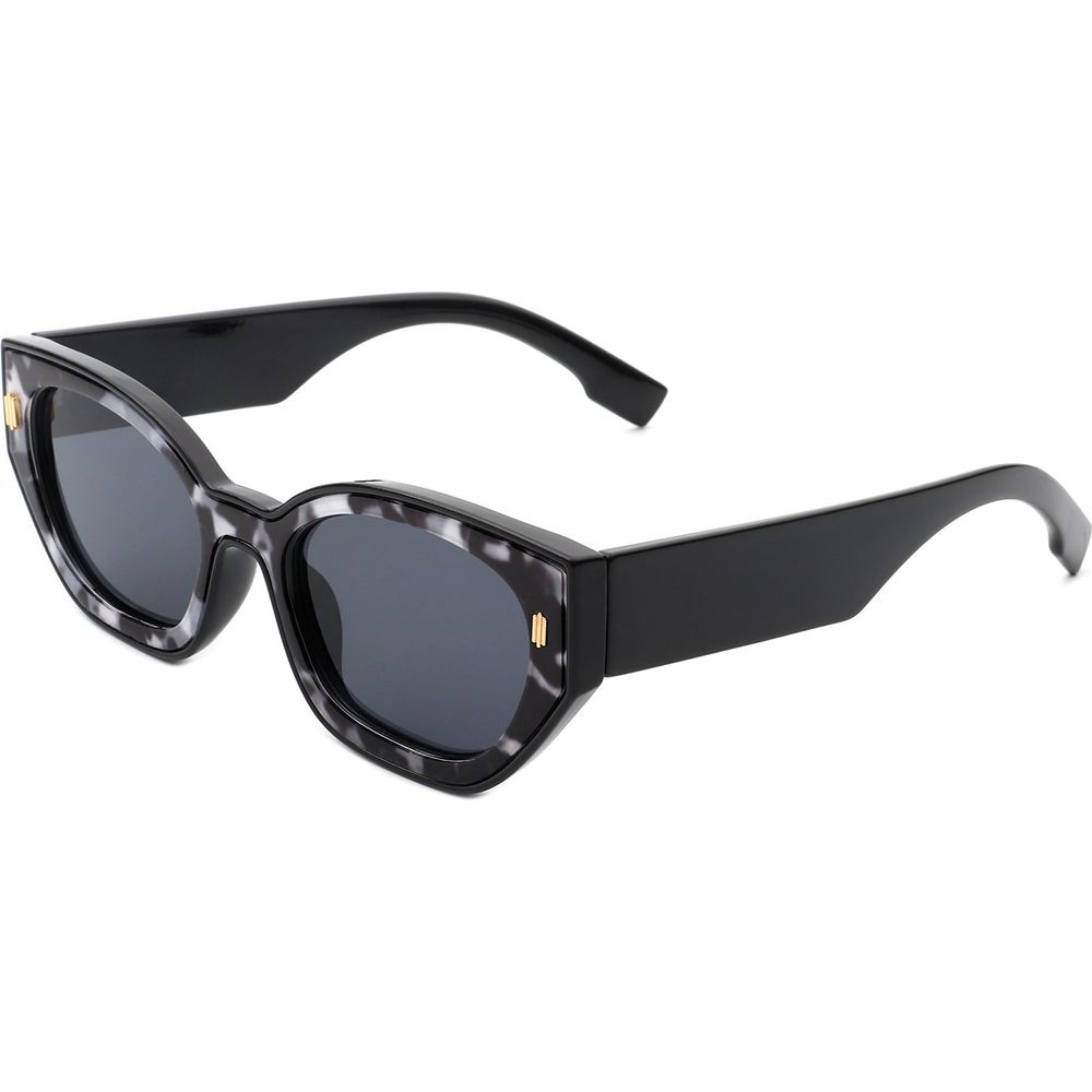 Dawnmist - Geometric Retro Round Irregular Narrow Cat Eye Sunglasses