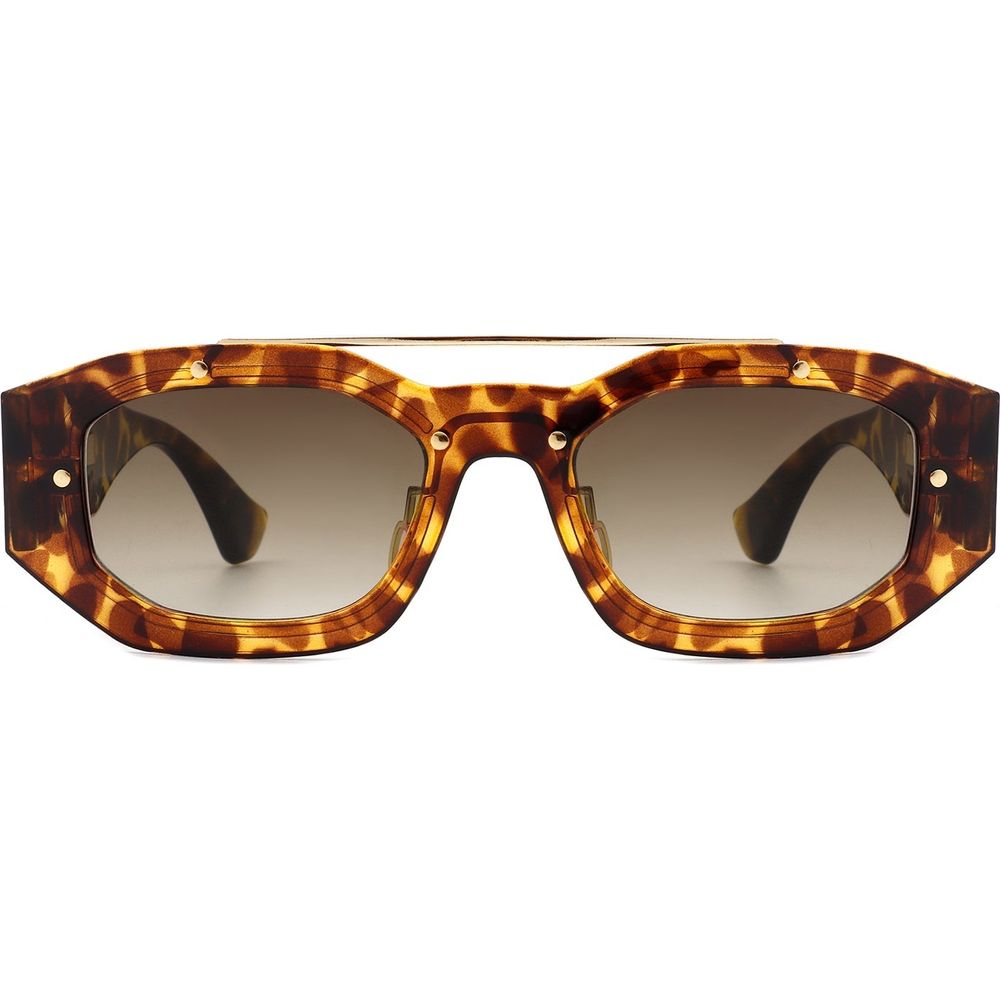 Xanadusk- Geometric Retro Irregular Brow-Bar Square Fashion Sunglasses