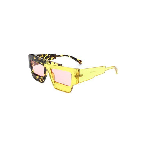 Load image into Gallery viewer, Brynden - Futuristic Square Irregular Flat Top Two-Tone Sunglasses
