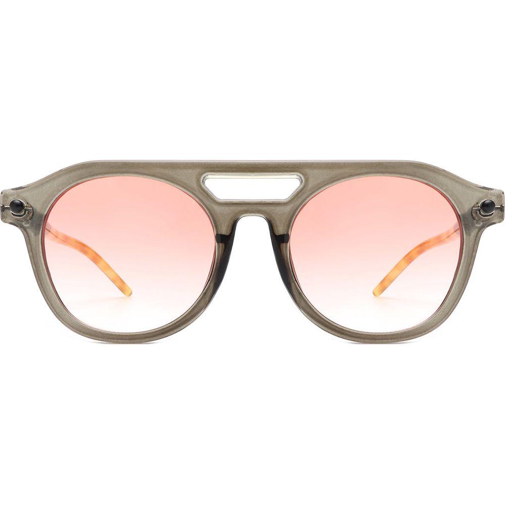 Vivid - Retro Round Brow-Bar Vintage Circle Sunglasses