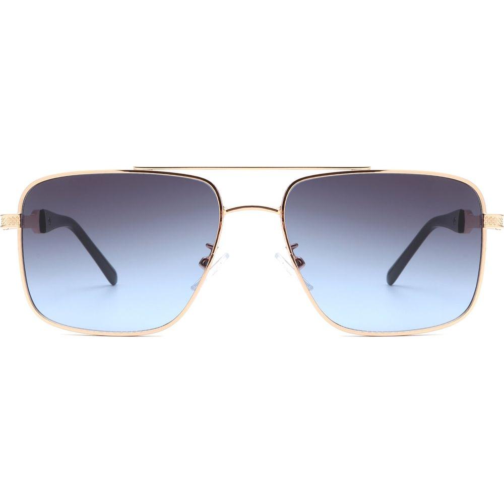 Drift - Square Flat Top Tinted Brow-Bar Fashion Sunglasses