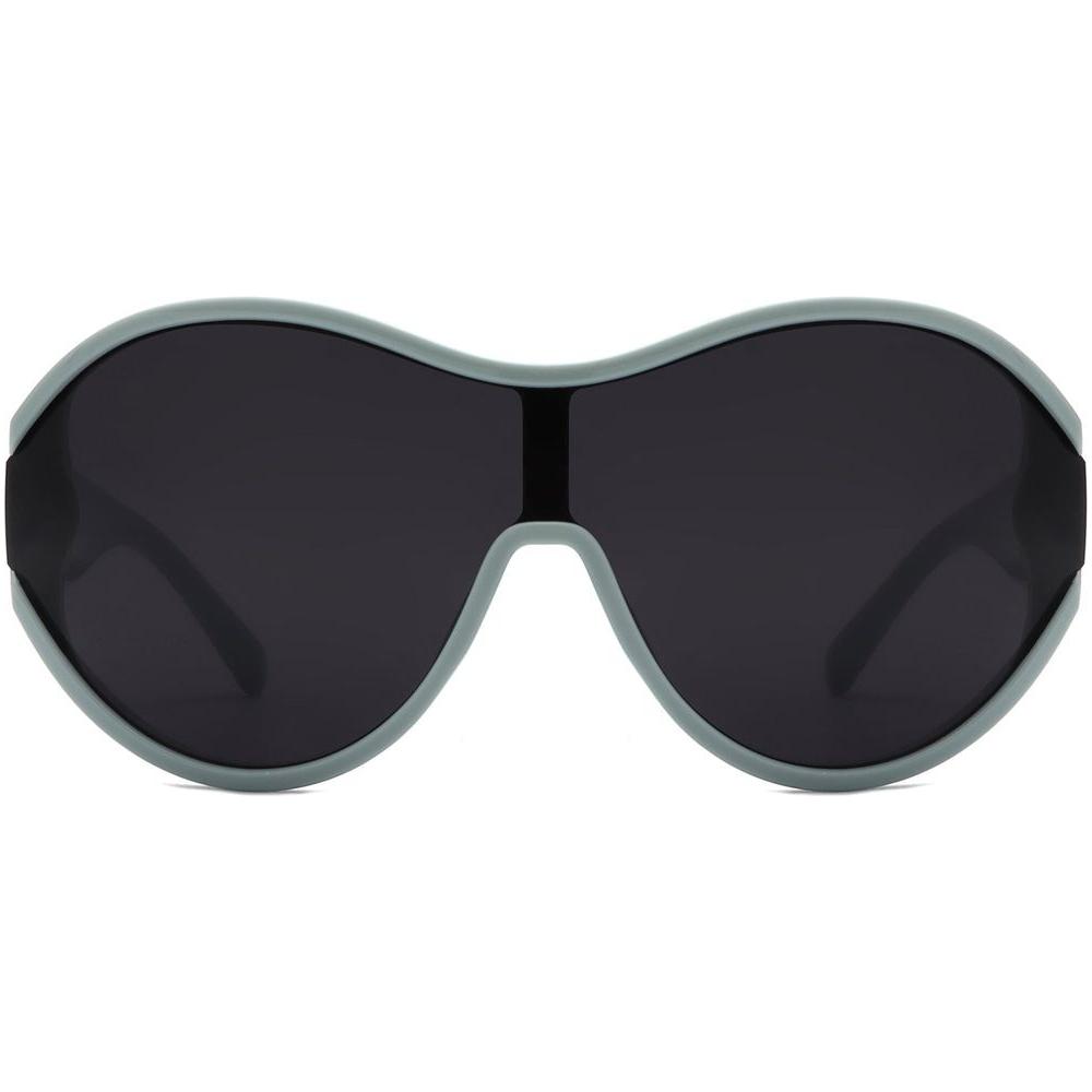 Gwyneth - Retro Oversized Oval Curved Round Sunglasses