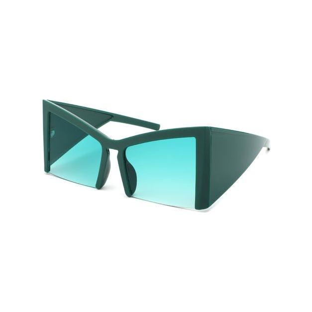 Elyndor - Oversized Geometric Square Semi-Rimless Cat Eye Sunglasses