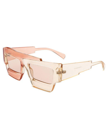 Brynden - Futuristic Square Irregular Flat Top Two-Tone Sunglasses