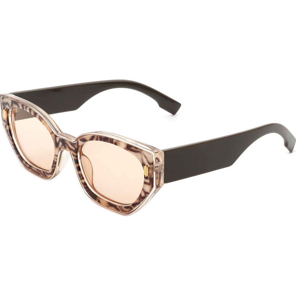 Dawnmist - Geometric Retro Round Irregular Narrow Cat Eye Sunglasses