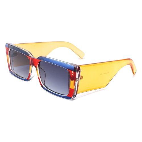 Yoplines - Retro Rectangle Square Flat Top Tinted Sunglasses