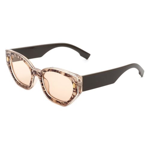 Dawnmist - Geometric Retro Round Irregular Narrow Cat Eye Sunglasses