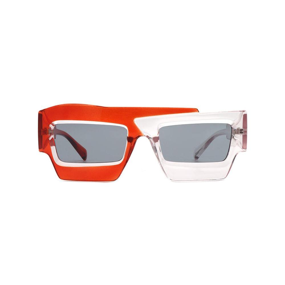 Brynden - Futuristic Square Irregular Flat Top Two-Tone Sunglasses