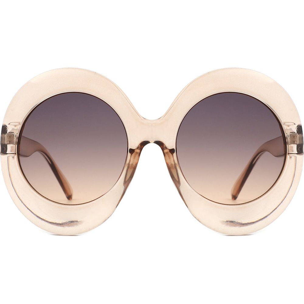 Quest - Oversized Oval Round Women's Fashion Sunglasses