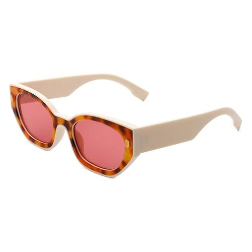 Dawnmist - Geometric Retro Round Irregular Narrow Cat Eye Sunglasses