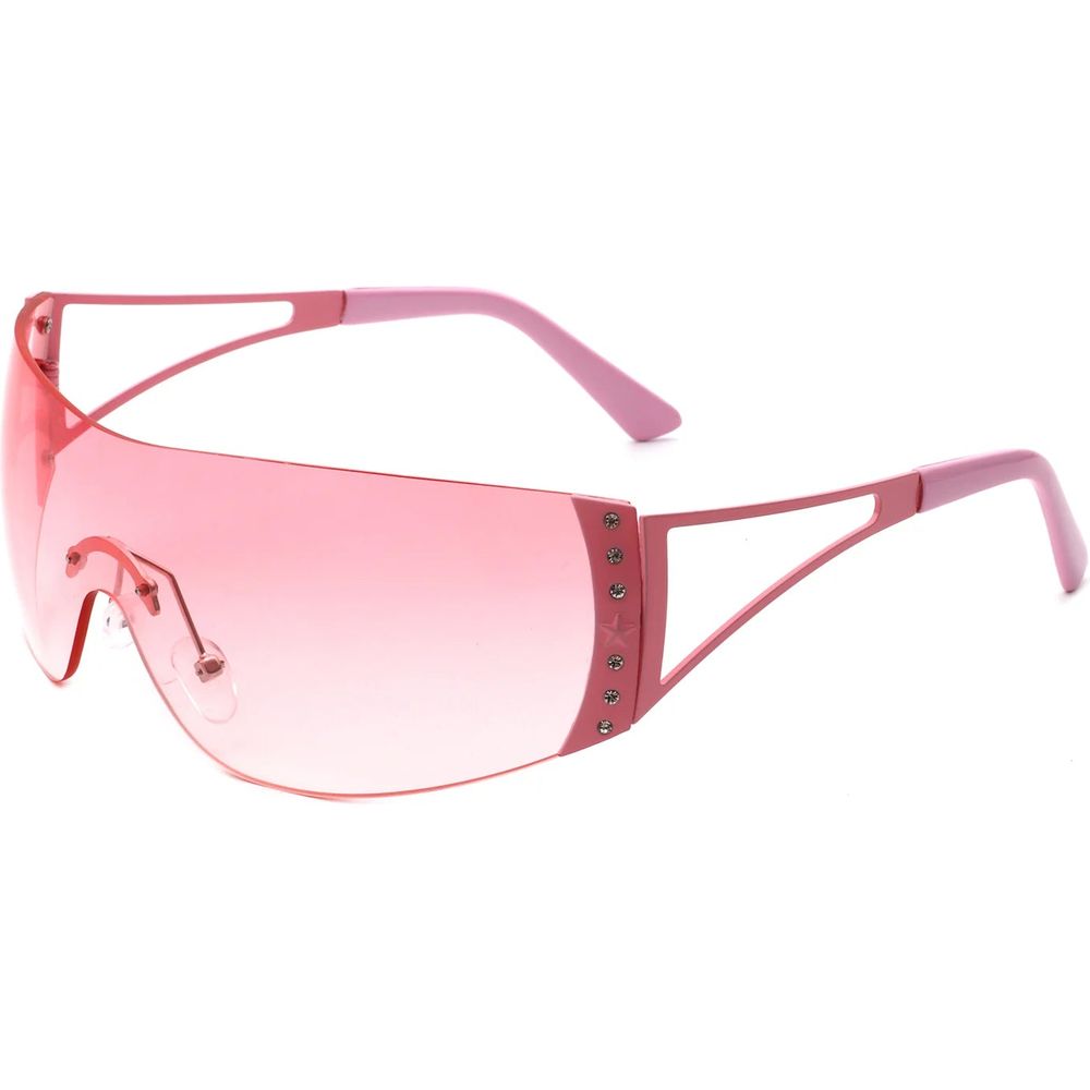 Vaeris - Rimless Rectangle Chic Rhinestone Luxury Sunglasses