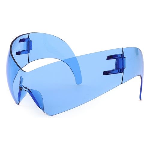 Load image into Gallery viewer, Clutch - Modern Rimless Oversized Color Pop Curved Sunglasses
