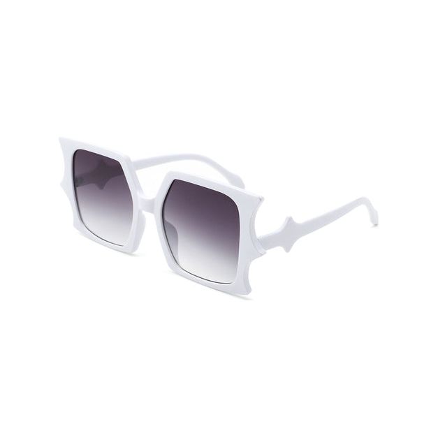 Sylas - Flat Top Irregular Bat Wing Square Sunglasses