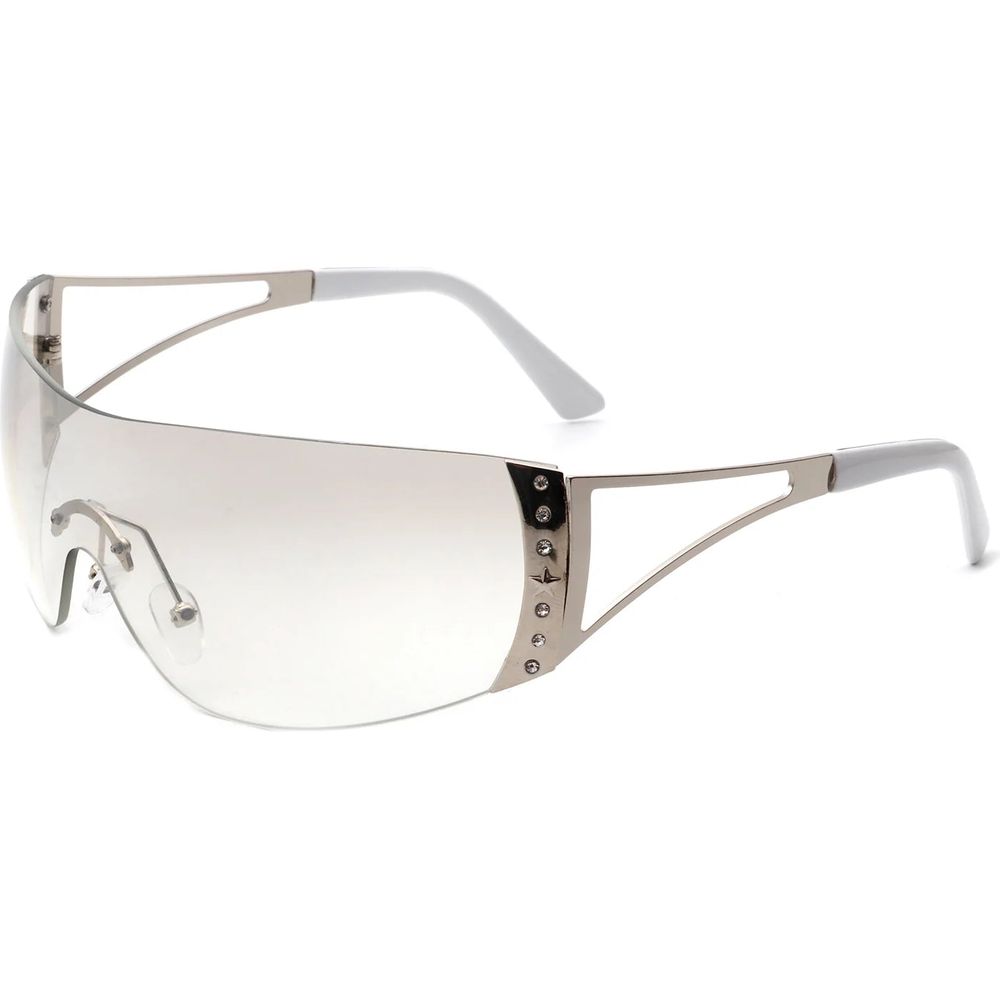 Vaeris - Rimless Rectangle Chic Rhinestone Luxury Sunglasses