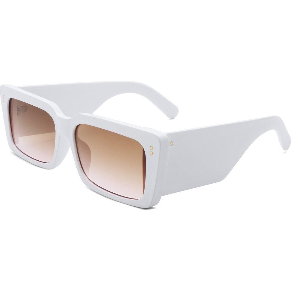 Yoplines - Retro Rectangle Square Flat Top Tinted Sunglasses