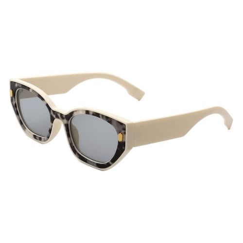 Dawnmist - Geometric Retro Round Irregular Narrow Cat Eye Sunglasses