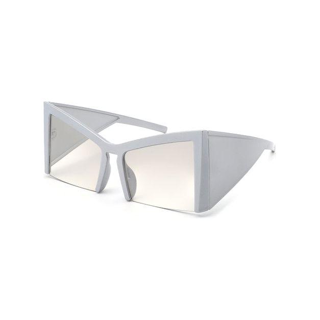 Elyndor - Oversized Geometric Square Semi-Rimless Cat Eye Sunglasses