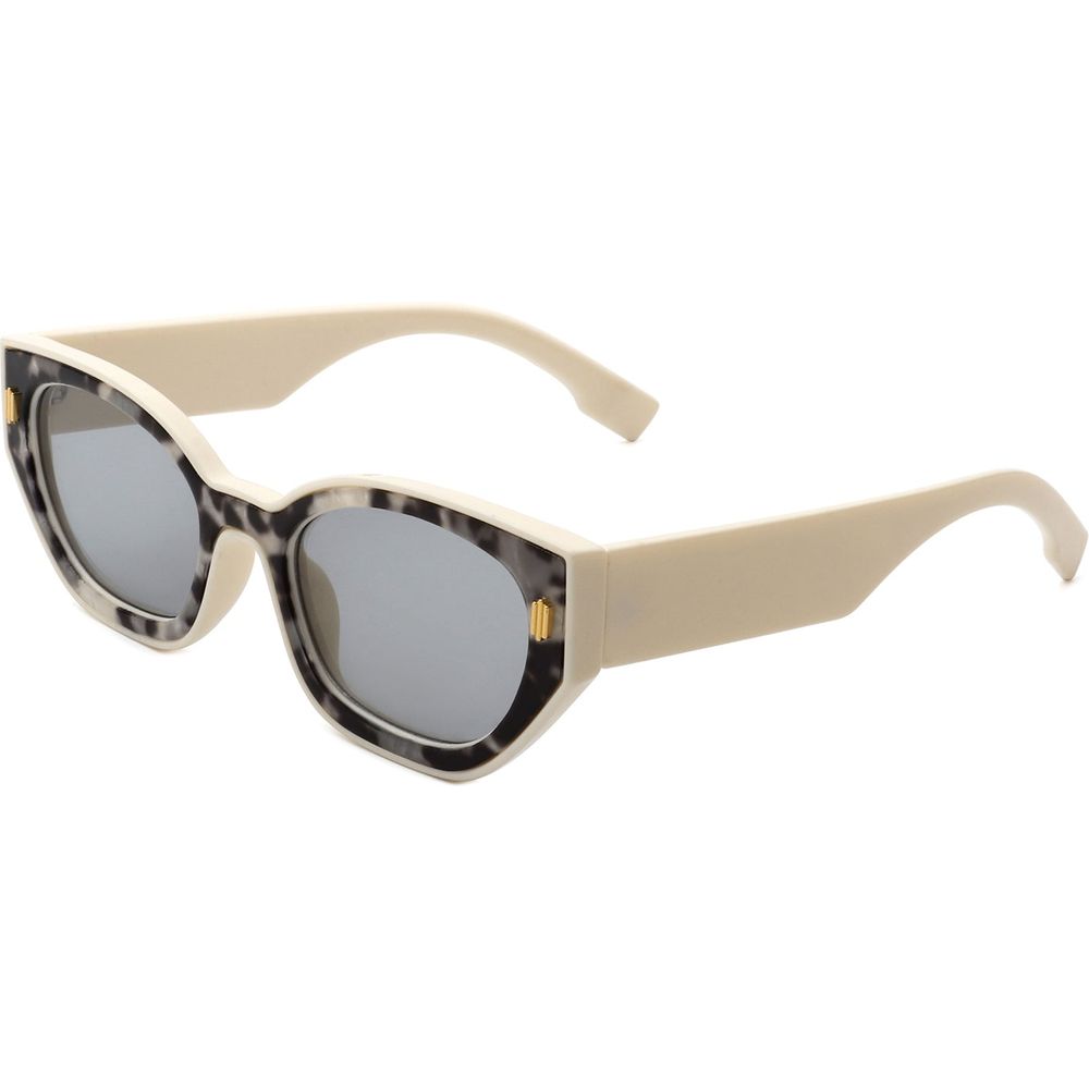 Dawnmist - Geometric Retro Round Irregular Narrow Cat Eye Sunglasses