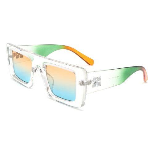 Load image into Gallery viewer, Lumos - Square Retro Two-Tone Thick Frame Flat-Top Sunglasses
