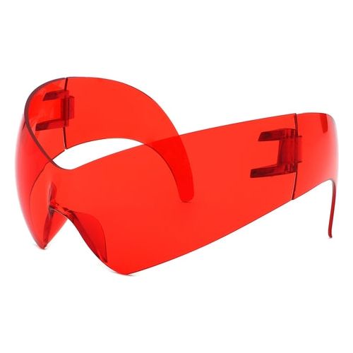 Load image into Gallery viewer, Clutch - Modern Rimless Oversized Color Pop Curved Sunglasses
