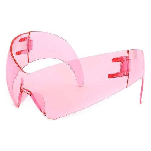 Load image into Gallery viewer, Clutch - Modern Rimless Oversized Color Pop Curved Sunglasses
