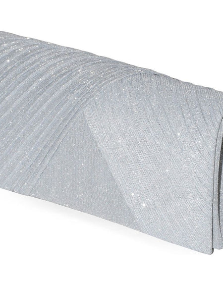 Glitter Evening Bag with Pleats