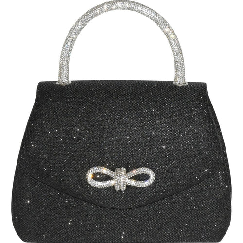 Load image into Gallery viewer, Club Rochelier Evening Bag with Glitter Handle and Bow
