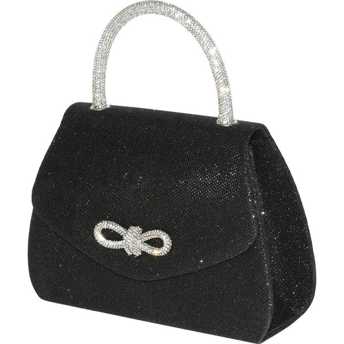 Load image into Gallery viewer, Club Rochelier Evening Bag with Glitter Handle and Bow
