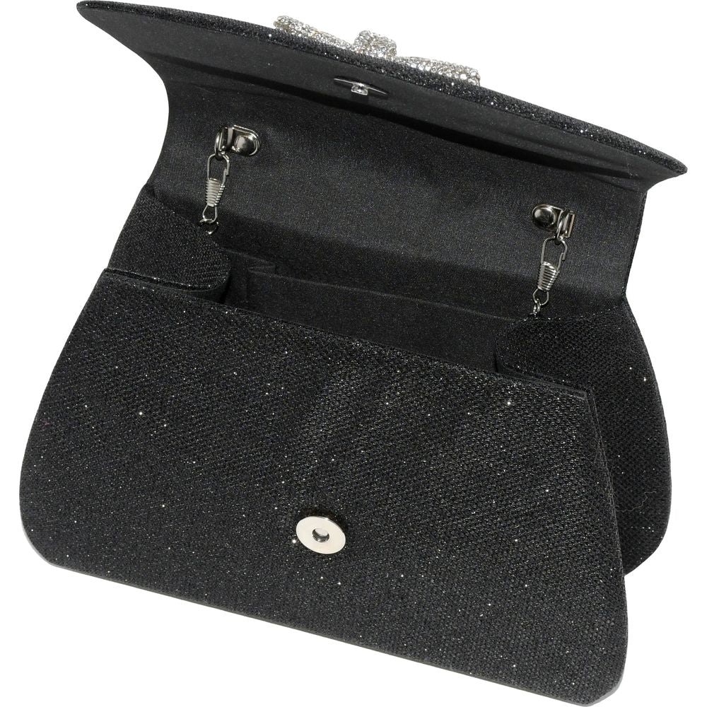 Club Rochelier Evening Bag with Glitter Handle and Bow