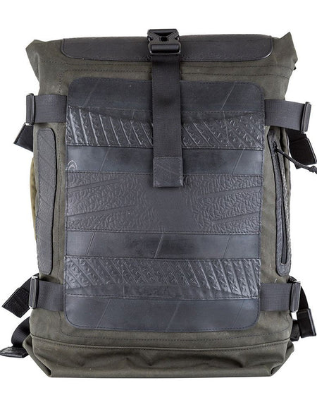 Water Resistant Roll Top Vegan Backpack