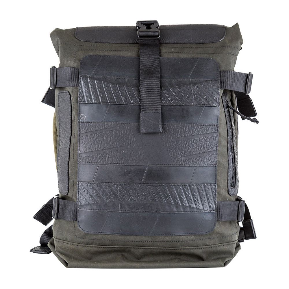 Water Resistant Roll Top Vegan Backpack