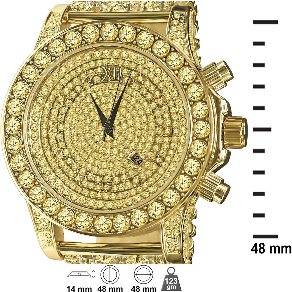 BURNISH CZ ICED OUT WATCH | 5110294