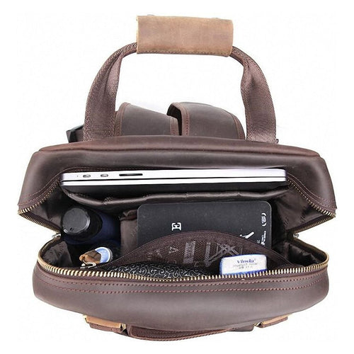 Load image into Gallery viewer, The Gaetano | Large Leather Backpack Camera Bag with Tripod Holder
