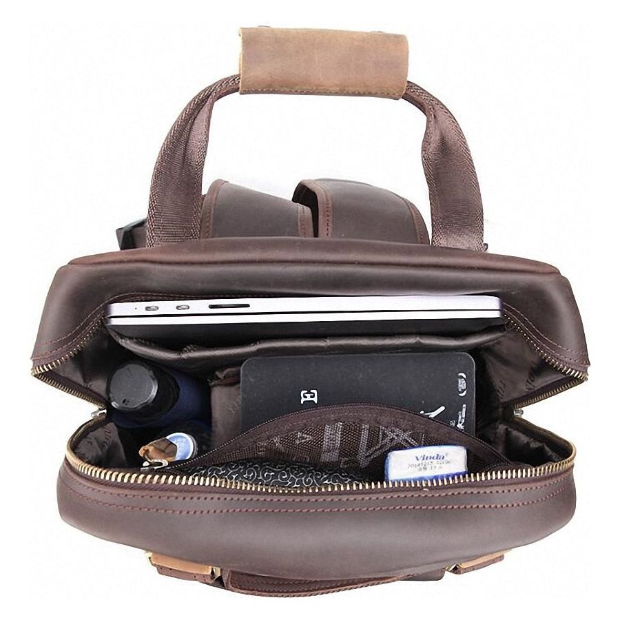 The Gaetano | Large Leather Backpack Camera Bag with Tripod Holder