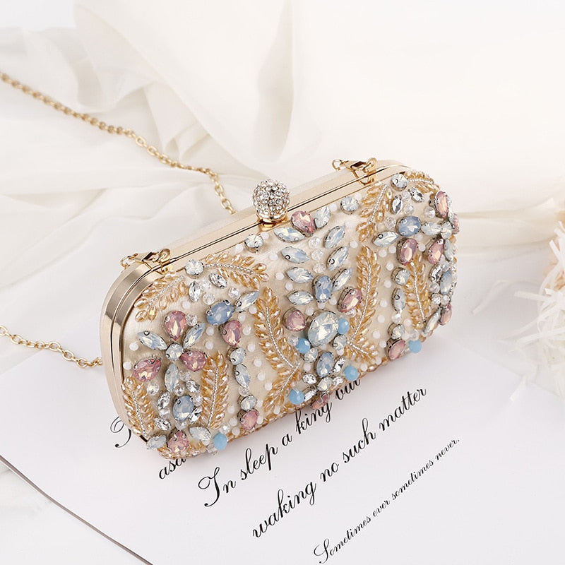 Crystal Clutch Bag for Wedding Party Luxury Rhinestone Clutch Purse