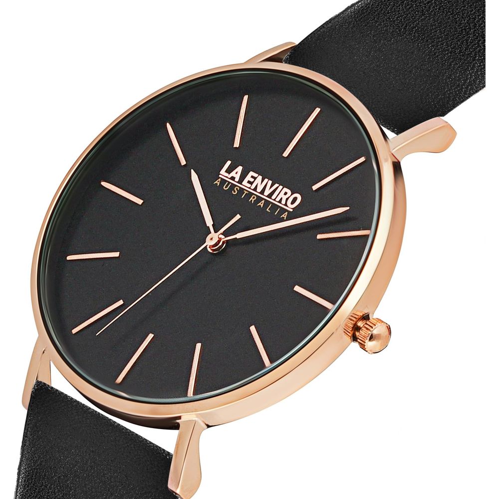 ROSE GOLD WITH BLACK STRAP I CLASSIC 40 MM-1