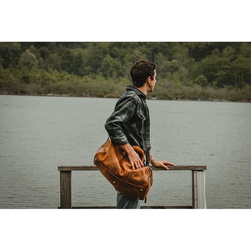 The Dagny Weekender | Large Leather Duffle Bag