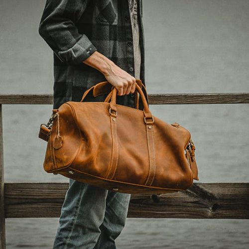 Load image into Gallery viewer, The Dagny Weekender | Large Leather Duffle Bag

