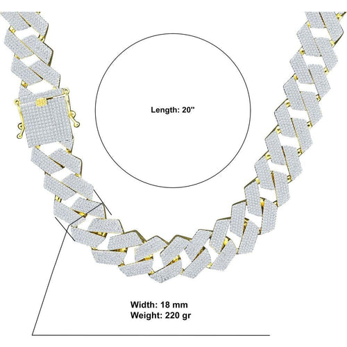 Load image into Gallery viewer, AGLOW 18MM BRASS ICED OUT CHAIN I  963212
