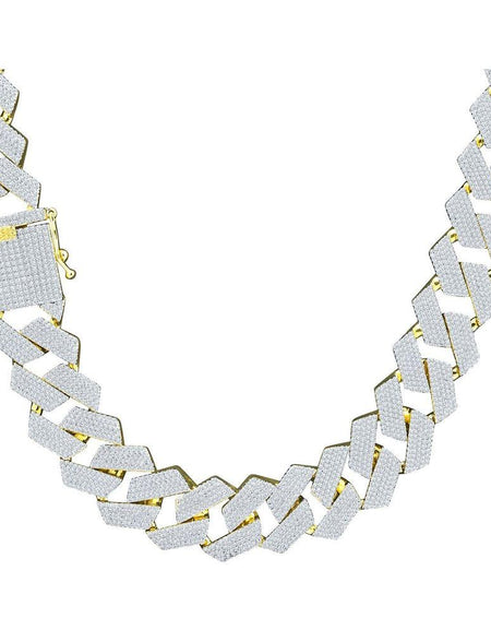 Aglow 18MM Brass Iced Out Chain