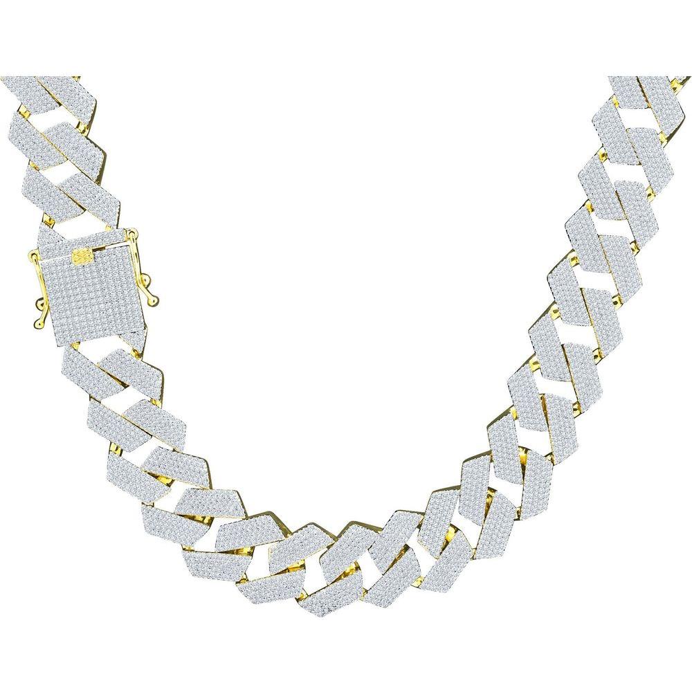 AGLOW 18MM BRASS ICED OUT CHAIN I  963212