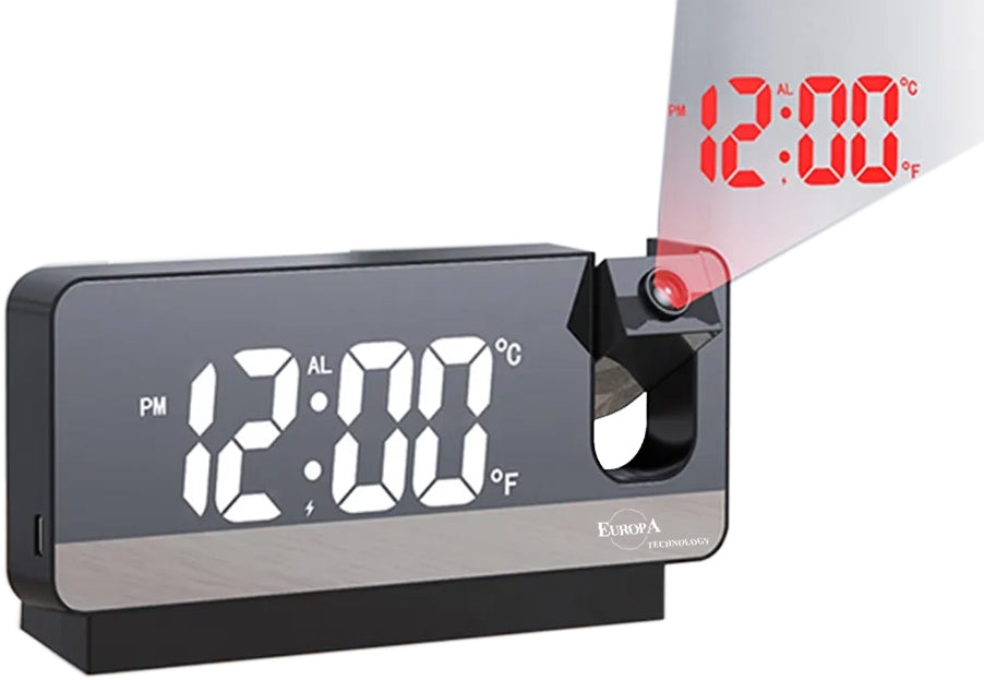 ELITE Sveglia LED con proiezione orario - LED alarm clock with time projection-0