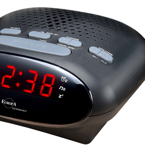 Load image into Gallery viewer, ELITE Radiosveglia a corrente - NERO - Electric radio alarm clock - BLACK-0
